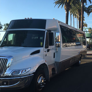 White Limo Bus | Party Bus